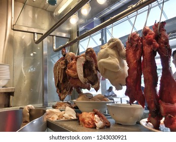 Chicken Rice Stall In Singapore