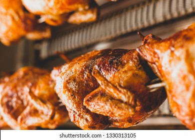 Chicken Roasted On Rotisserie
