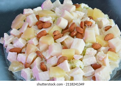 
Chicken Salad, Hearts Of Palm, Pineapple, Green Apple, Almonds And Celery