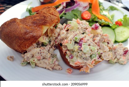 Chicken Salad On A Croissant Sandwich