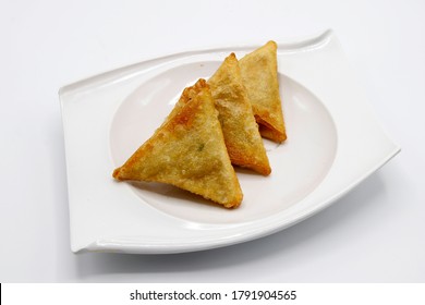 Chicken Samosa, Beef Samosa, Lamb Samosa.