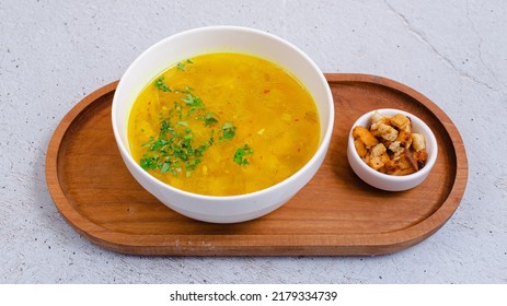 Chicken Soup Bowl Isolated Close Up