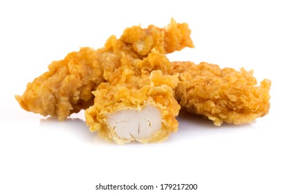 Chicken Strips On A White Background