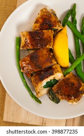 Chicken Stuffed With Spinach. Selective focus.