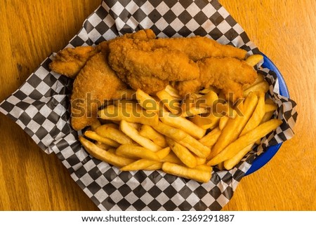 Chicken tenders and French fries