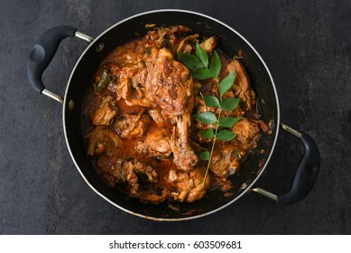Chicken tikka jalfrezi /Punjabi dhaba chicken curry Indian Chinese cuisine, Mumbai North India. Non-vegetarian food prepared using Indian spices/masala. Side dish chapati/roti/naan/paratha/ parantha

