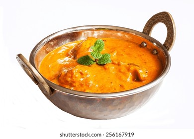 Chicken Tikka Masala Isolated On White