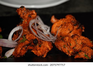 Chicken Tikka With Onion Indian Food Images