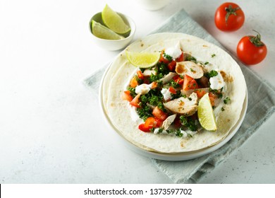 Chicken Tostada With Vegetables