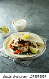 Chicken Tostada With Vegetables