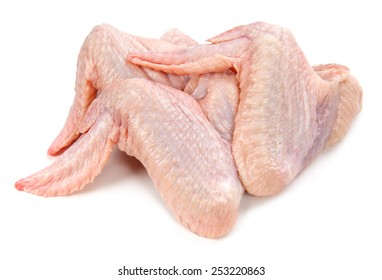 Similar Images, Stock Photos & Vectors of Raw chicken wings on a white