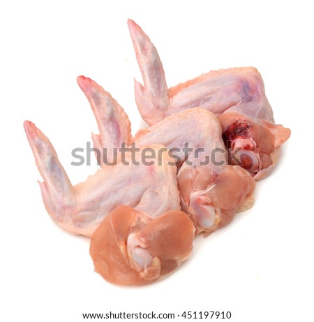 chicken wings isolated on a white background.