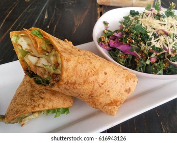 Chicken Wrap With Kale Salad