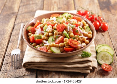 Chickpea Salad With Tomato And Avocado