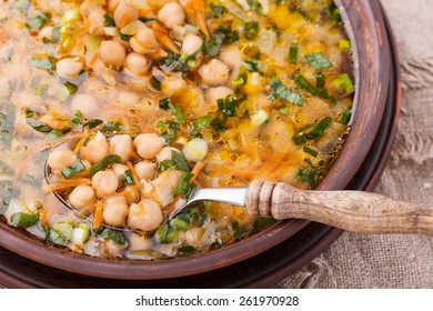 Chickpea Soup.selective Focus