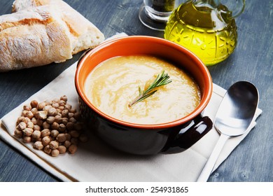 Chickpeas Soup On Bowl 