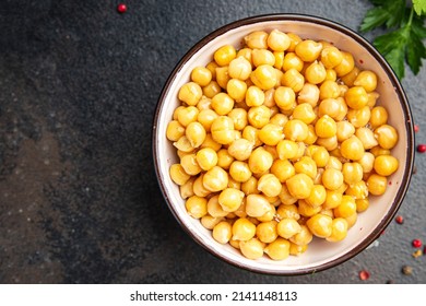 Chickpeas Turkish Peas Boiled Chickpea Legume  Fresh Healthy Meal Food Diet Snack On The Table Copy Space Food Background Keto Or Paleo Diet Veggie Vegan Or Vegetarian Food