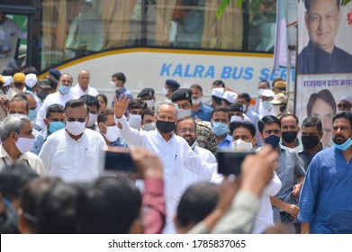 Chief Minister Ashok Gehlot Visit Rajasthan PCC Office July 29,2020 Jaipur Rajasthan India