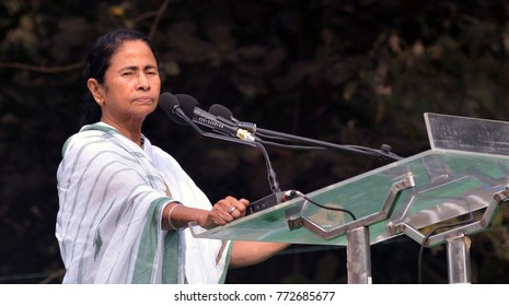 Chief Minister Mamata Banerjee Addressing A Rally In Central Kolkata On Wednesday To Observe National Integration Day On Wednesday 06 December 2017