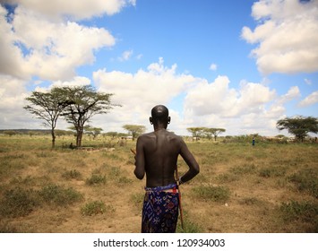 The Chief Of Samburu Village Kenya Africa