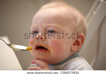 Similar – Image, Stock Photo Hit rate. Baby Puree