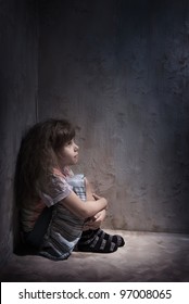 Child Alone In A Dark Corner