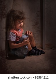 Child Alone In A Dark Corner