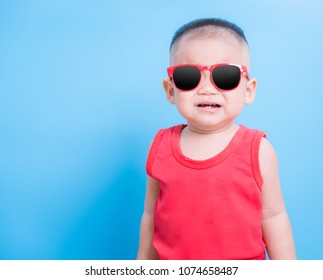 Child Baby Boy Wearing Red Sunglasses Stock Photo (Edit Now) 1127098571