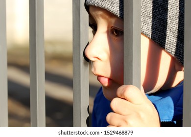 Child Behind Fence Orphanage Stock Photo 1529468879 | Shutterstock