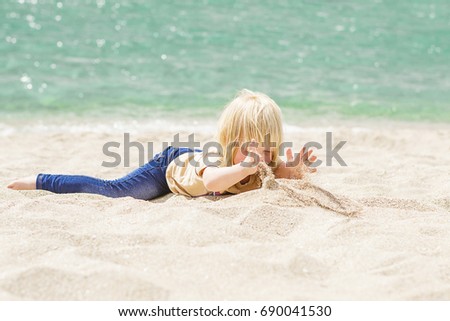 Similar – Image, Stock Photo help not needed Child