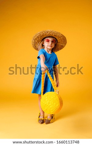 Similar – Image, Stock Photo Women’s summer shoes and hat for beach holidays