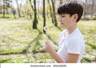 Child Blowing Dandelion