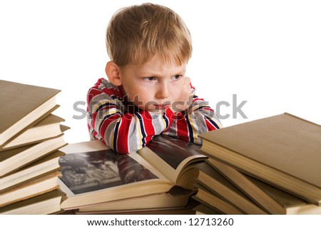 Similar – boy reading books