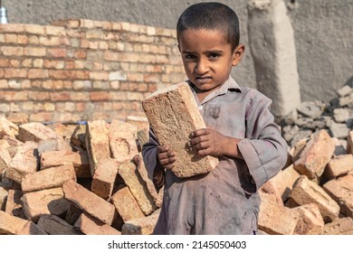 Child Boy Holding Brick Hand On Stock Photo 2145050403 | Shutterstock