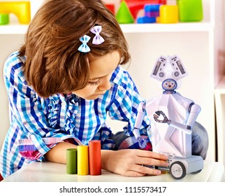 Child Build Robot Toy Kid Engaged Stock Photo 1115573417 | Shutterstock