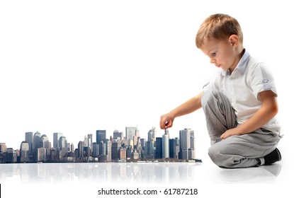 Child Building A City