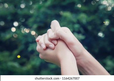 Child Catching Fireflies, Shallow Focus