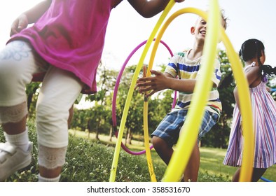 Child Children Childhood Hula Hoop Hooping Stock Photo 358531670 ...