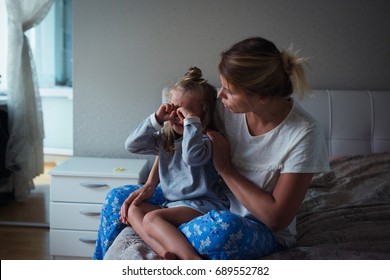 Child Cries Mother Soothes