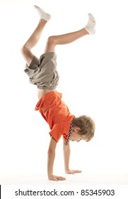 Child Doing A Hand Stand