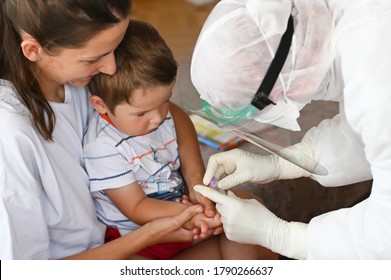 The Child Donates Blood For Analysis