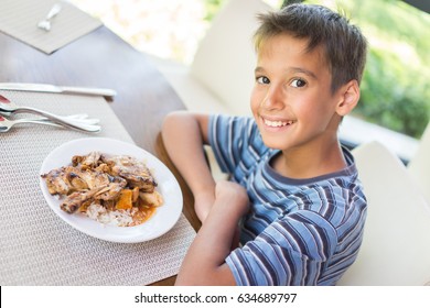 Child Eating Lunch