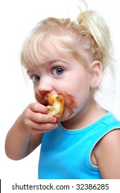 Child Eating Messy Food