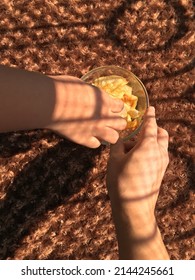 Child Eating Potato Chips Photo