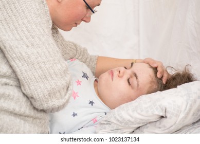 A Child With Epilepsy During A Seizure