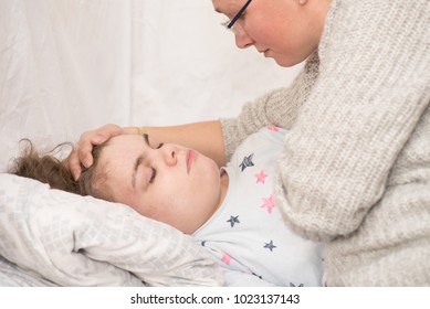 A Child With Epilepsy During A Seizure