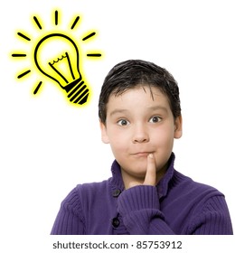 child with expression of an idea