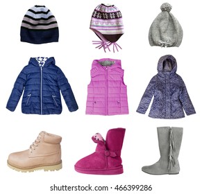 Winter Clothes Kids Images, Stock 