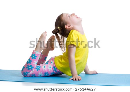 Child Girl Doing Gymnastic Exercises On Stock Photo (Edit Now ...