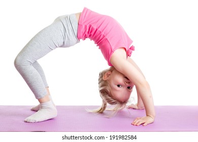 Child Girl Doing Gymnastics